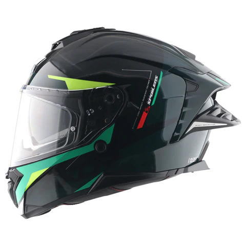 Axor Brutale Kryptic Dual Spoiler Helmet - Black Green