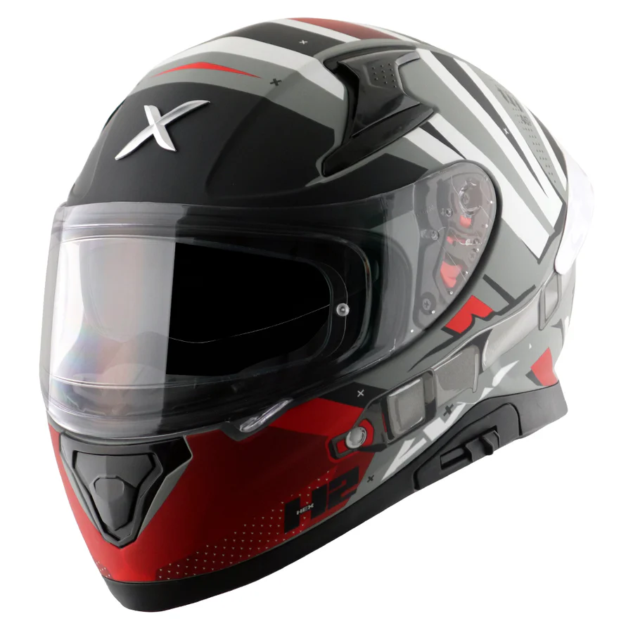AXOR Apex Hunter D/V Helmet - Dull Black Red